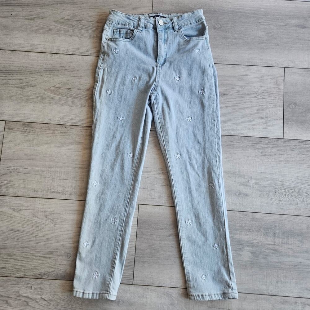 Stylish Light Blue Girl's Jeans - Cali 1850 - Star Design